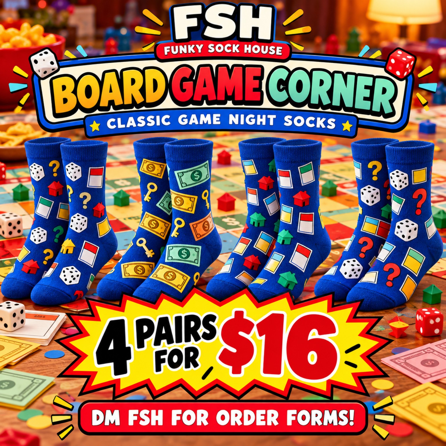Board Game Corner FSH special flyer