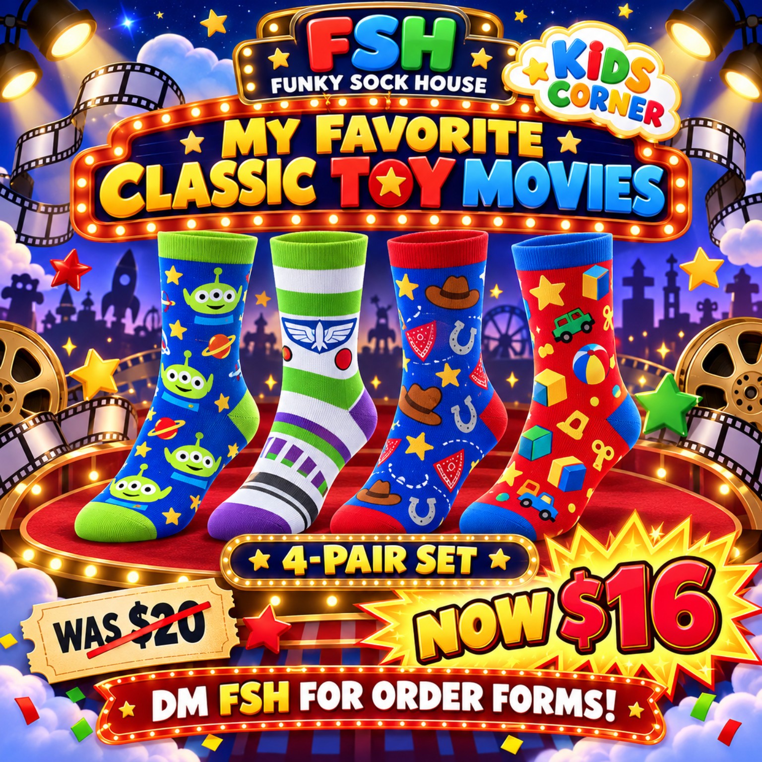 Favorite Classic Toy Movies FSH special flyer