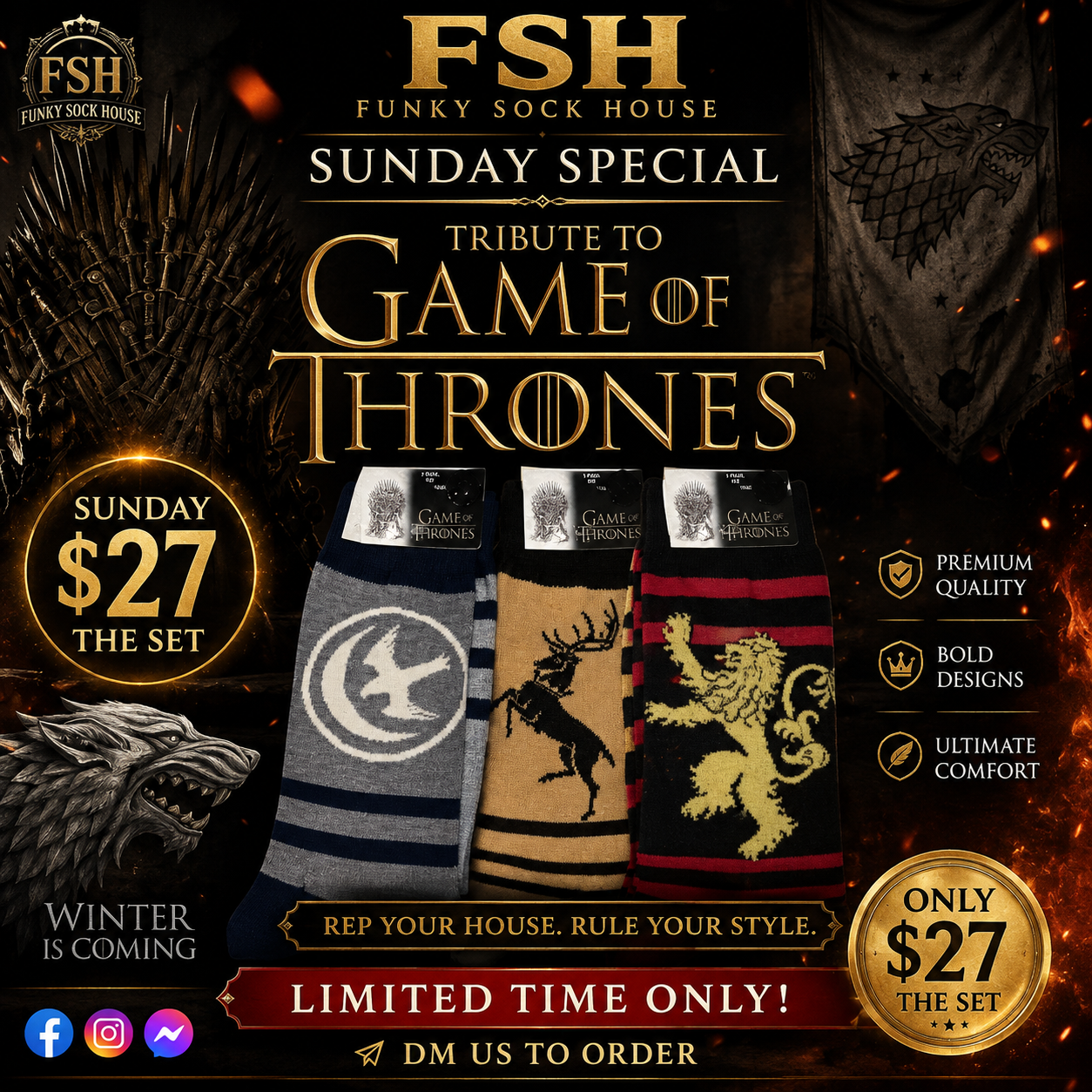 Game of Thrones FSH special flyer
